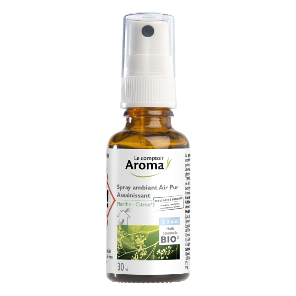 Spray assainissant menthe-citron - Format voyage