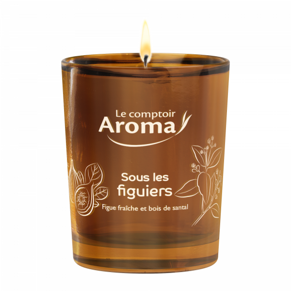 Bougie parfumée sous les figuiers